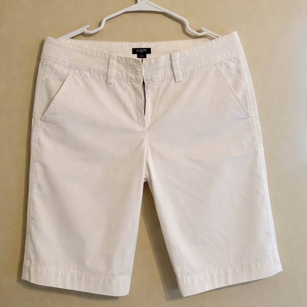 J. Crew City Fit Cream Shorts